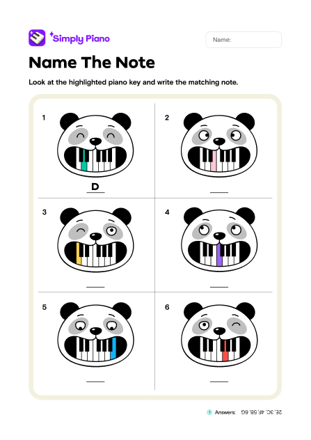Name the Note - Panda preview