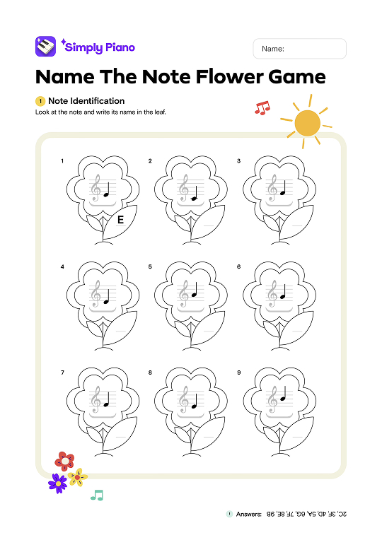 The Note Flower Game preview